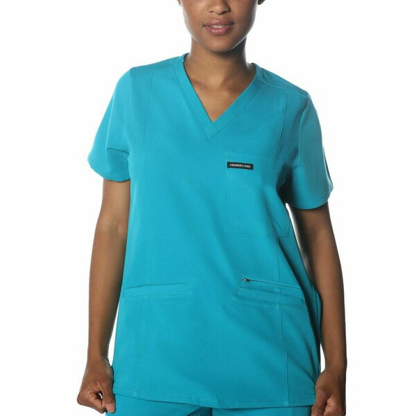 メンバーズオンリー レディース カットソー トップス Women's Palermo 4-Pocket Scrub Top Teal