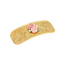 2028 レディース ヘアアクセサリー アクセサリー Women's Gold-Tone Large Porcelain Flower Hair Barrett...