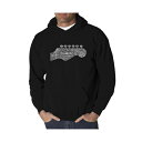 エルエーポップアート メンズ パーカー・スウェットシャツ アウター Men's Word Art Hooded Sweatshirt - Guitar Head...
