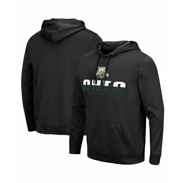 コロシアム メンズ パーカー・スウェットシャツ アウター Men's Ohio Bobcats Lantern Pullover Hoodie Black