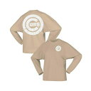 ファナティクス レディース パーカー・スウェットシャツ アウター Women's Tan Distressed Chicago Cubs Branded Fle...