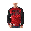 スターター メンズ ジャケット&ブルゾン アウター Men's Red, Black Houston Rockets Renegade Satin Full-Snap Varsity Jacket Red, Black(4)