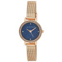 ローラアシュレイ レディース 腕時計 アクセサリー Women's Gemstone Rose Gold-Tone Alloy Mesh Bracelet Watch 26mm Blue