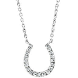 エフィー コレクション メンズ ネックレス・チョーカー アクセサリー EFFY&reg; Diamond Horseshoe 18" Pendant Necklace (1/6 ct. t.w.) in Sterling Silver Sterling Silver