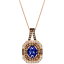   ͥå쥹硼 ꡼ Blueberry Tanzanite (1-3/4 ct. t.w.) & Diamond (1-1/10 ct. t.w.) Pendant Necklace in 14k Rose Gold, 18