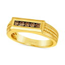 @ fB[X O ANZT[ Chocolatier&reg; Men's Chocolate Diamond Rope Design Ring (1/3 ct. t.w.) in 14k Gold Gold