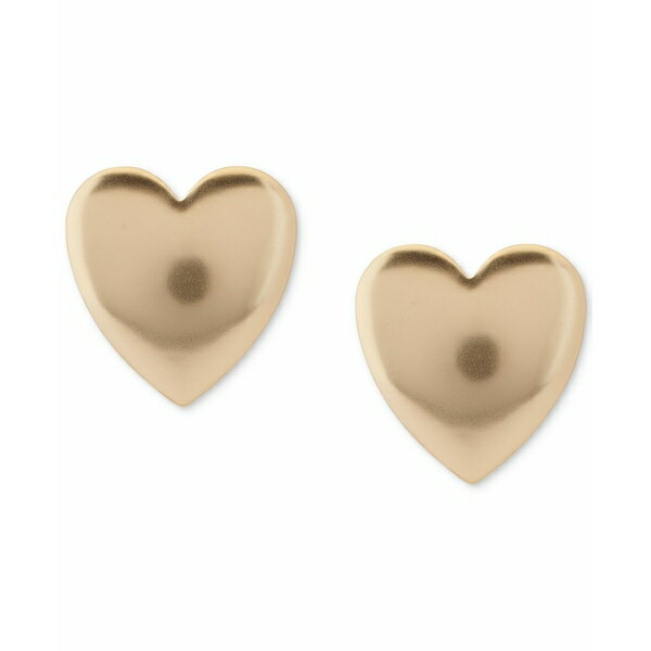 ラッキーブランド レディース ピアス＆イヤリング アクセサリー Puffy Heart Statement Button Earrings Gold