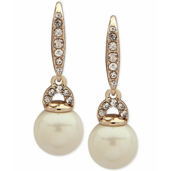 ラルフローレン レディース ピアス＆イヤリング アクセサリー Gold-Tone Pavé & Imitation Pearl Drop Earrings Pearl