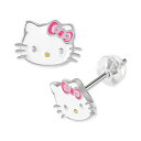 ジャニ ベルニーニ メンズ ピアス・イヤリング アクセサリー Hello Kitty Enamel Stud Earrings in Sterling Silver, Created for Macy's Silver