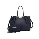 MKFRNV fB[X z ANZT[ Kane Women's Satchel Bag with Wallet by Mia K Navy blue