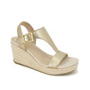 ケネスコール レディース サンダル シューズ Card Wedge Sandal Gold
