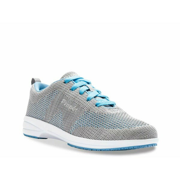 プロペット レディース スニーカー シューズ Washable Walker Work Sneaker Light Grey/Light Blue(4)