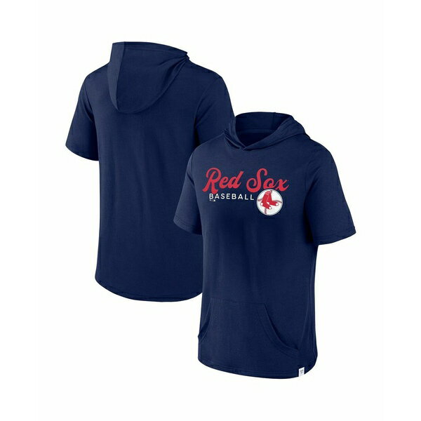asty㤨֥եʥƥ  ѡåȥ  Men's Navy Boston Red Sox Offensive Strategy Short Sleeve Pullover Hoodie NavyפβǤʤ13,480ߤˤʤޤ