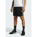 アディダス メンズ バスケットボール スポーツ ESSENTIALS PIQU? 3-STRIPES - Sports shorts - black / white