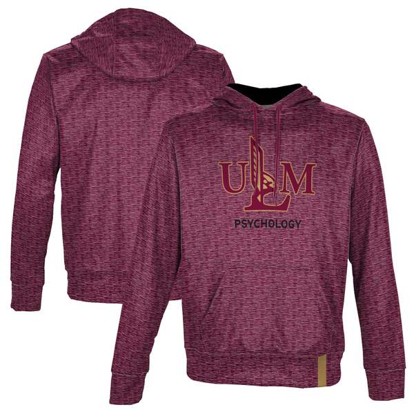 プロスフィア メンズ パーカー・スウェットシャツ アウター ULM Warhawks ProSphere Psychology Name Drop Pullover Hoodie Maroon