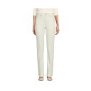 ランズエンド レディース デニムパンツ ボトムス Women's High Rise Metallic Coated Denim Straight Leg Je...