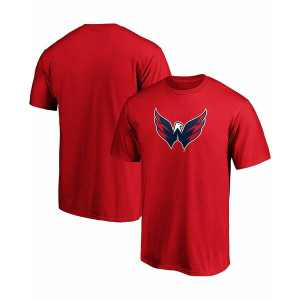 ファナティクス メンズ シャツ トップス Men's Red Washington Capitals Primary Team Logo T-shirt Red