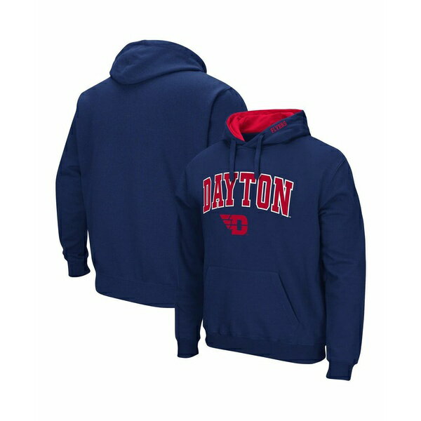 コロシアム メンズ パーカー・スウェットシャツ アウター Men's Dayton Flyers Arch and Logo Pullover Hoodie Navy