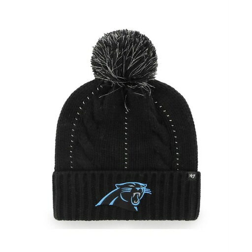47ブランド レディース 帽子 アクセサリー Women's Black Carolina Panthers Bauble Cuffed Knit Hat with Pom Black 47ブランド レディース 帽子 アクセサリー Women's Black Carolina Panthers Bauble Cuffed Knit Hat with Pom Black