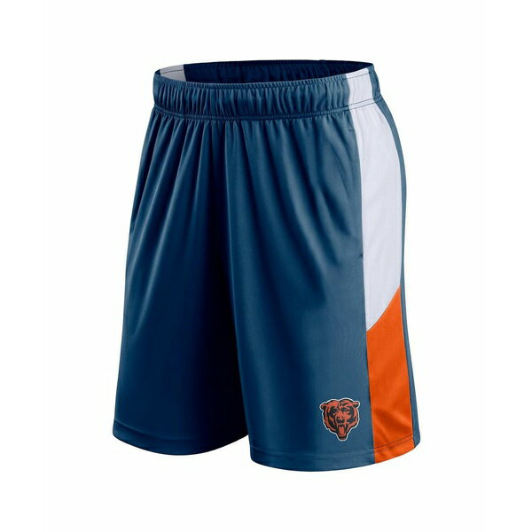 ファナティクス メンズ カジュアルパンツ ボトムス Men's Navy Chicago Bears Prep Colorblock Shorts Navy
