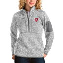 アンティグア レディース ジャケット＆ブルゾン アウター Harvard Crimson Antigua Women 039 s Fortune HalfZip Pullover Jacket Heather Gray