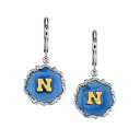 2028 fB[X sAXCO ANZT[ Silver Tone Blue Enamel Gold Tone Initial Earrings N