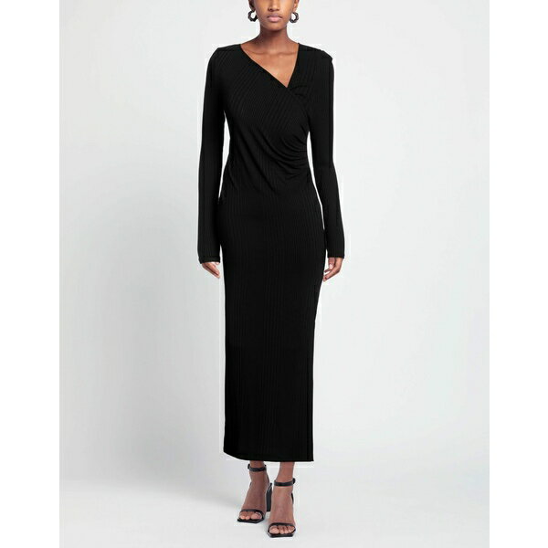 【送料無料】 ピンコ レディース ワンピース トップス Maxi dresses Black