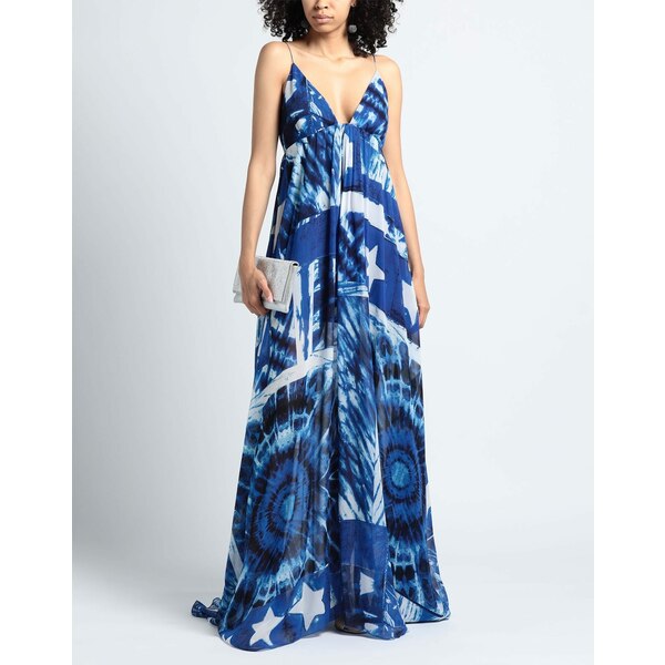 【送料無料】 ロベルトカヴァリ レディース ワンピース トップス Maxi dresses Blue