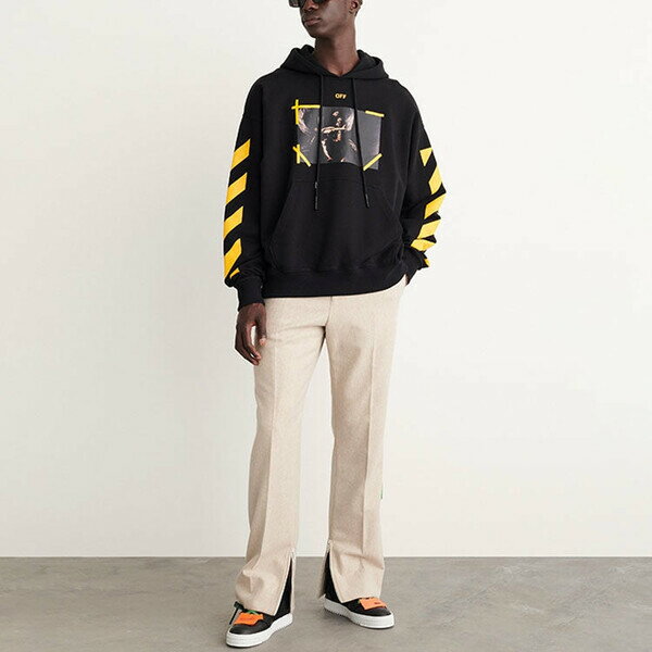Off-White オフホワイト メンズ スニーカー 【Off-White Caravaggio-Print Cotton Hoodie 'Black Yellow' OMBB085C99FLE0081001】 サイズ US_M_S