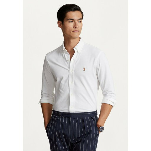 ラルフローレン メンズ シャツ トップス KNIT OXFORD SHIRT - Shirt - white ラルフローレン メンズ シャツ トップス KNIT OXFORD SHIRT - Shirt - white