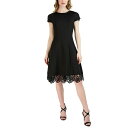 ドナリッコ レディース ワンピース トップス Women's Round-Neck Sleeveless Fit & Flare Dress Black