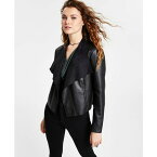バースリー レディース ジャケット＆ブルゾン アウター Women's Faux-Leather Flyaway Jacket, Created for Macy's Deep Black