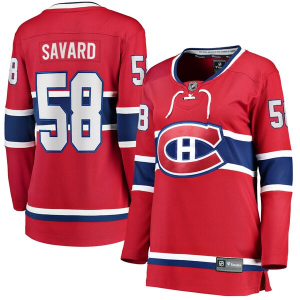 t@ieBNX fB[X jtH[ gbvX David Savard Montreal Canadiens Fanatics Branded Women's Home Breakaway Player Jersey Red