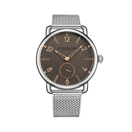 スターリング メンズ 腕時計 アクセサリー Men's Silver Tone Stainless Steel Bracelet Watch 42mm Silver スターリング メンズ 腕時計 アクセサリー Men's Silver Tone Stainless Steel Bracelet Watch 42mm Silver
