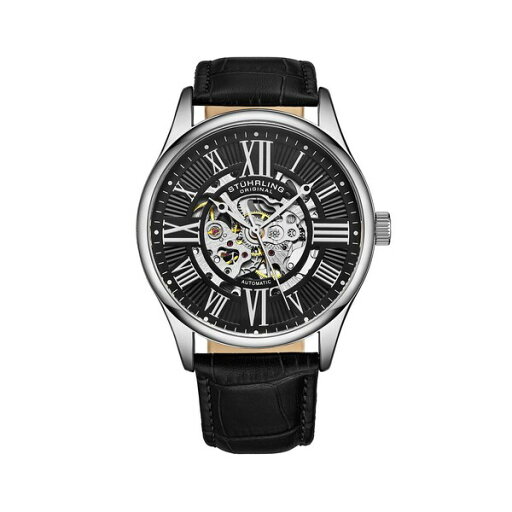 スターリング メンズ 腕時計 アクセサリー Men's Black Leather Strap Watch 42mm Black スターリング メンズ 腕時計 アクセサリー Men's Black Leather Strap Watch 42mm Black