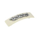 2028 レディース ヘアアクセサリー アクセサリー Women's Silver-Tone Horse Head Barrette White