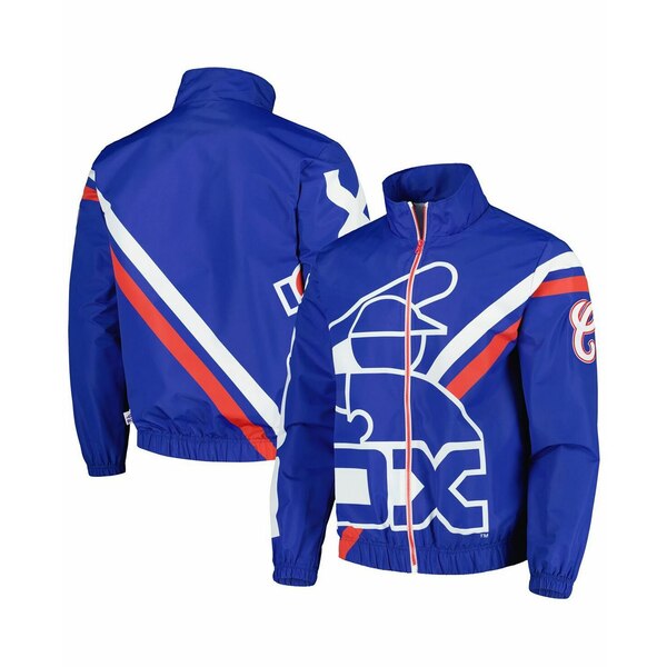 ミッチェル&ネス メンズ ジャケット＆ブルゾン アウター Men's Royal Chicago White Sox Exploded Logo Warm Up Full-Zip Jacket Royal