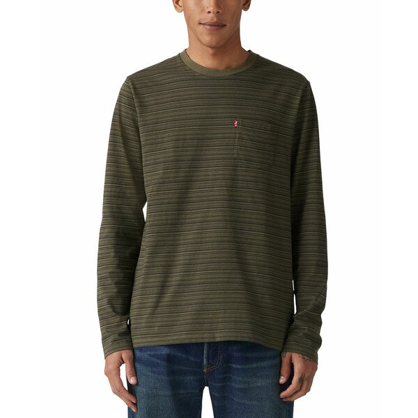 ꡼Х   ȥåץ Men's Long Sleeve Crewneck Pocket T-Shirt Malcolm S...
