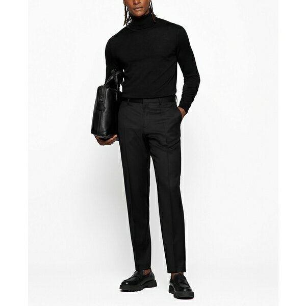 ヒューゴボス メンズ カジュアルパンツ ボトムス BOSS Men 039 s Formal Trousers Black