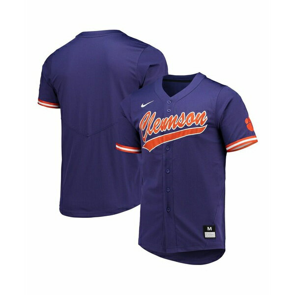 ナイキ レディース Tシャツ トップス Men's Purple Clemson Tigers Replica Baseball Jersey Purple