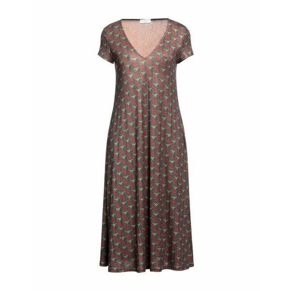 【送料無料】 シユ レディース ワンピース トップス Midi dresses Brown