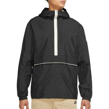 ナイキ メンズ ジャケット＆ブルゾン アウター Nike Men's Sportswear Style Essentials Lined Anorak 1/2 Zip Jacket Black/Sail