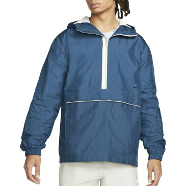 ナイキ メンズ ジャケット＆ブルゾン アウター Nike Men's Sportswear Style Essentials Lined Anorak 1/2 Zip Jacket Dk Marina Blue