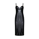 FT[` fB[X s[X gbvX Latex Midi Dress Black