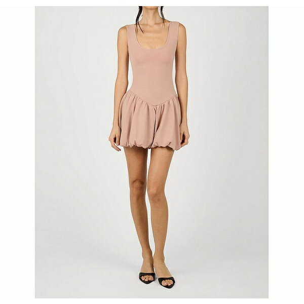 ウィ ウォー ワット レディース ワンピース トップス Women's Deep V Waist Bubble Dress No Color