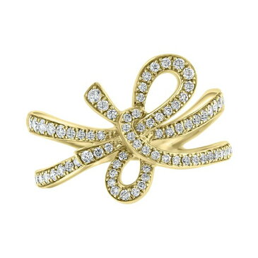 エフィー コレクション レディース リング アクセサリー EFFY® Diamond Ribbon Tie Statement Ring (1/2 ct. t.w.) in 14k Gold Yellow Gold