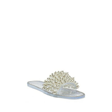 ジェシカシンプソン レディース サンダル シューズ Women's Kassime Translucent Jelly Slide Sandals Pearl