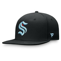 ファナティクス メンズ 帽子 アクセサリー Seattle Kraken Fanatics Branded Primary Team Logo Snapback Hat Black