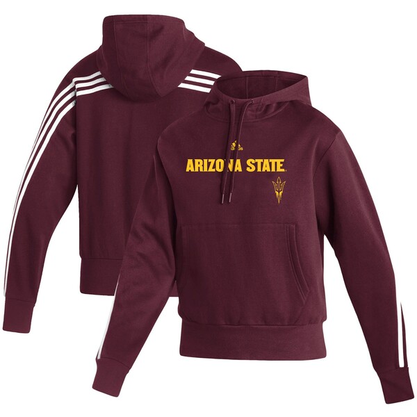 アディダス レディース パーカー スウェットシャツ アウター Arizona State Sun Devils adidas Women 039 s Fashion Pullover Hoodie Maroon