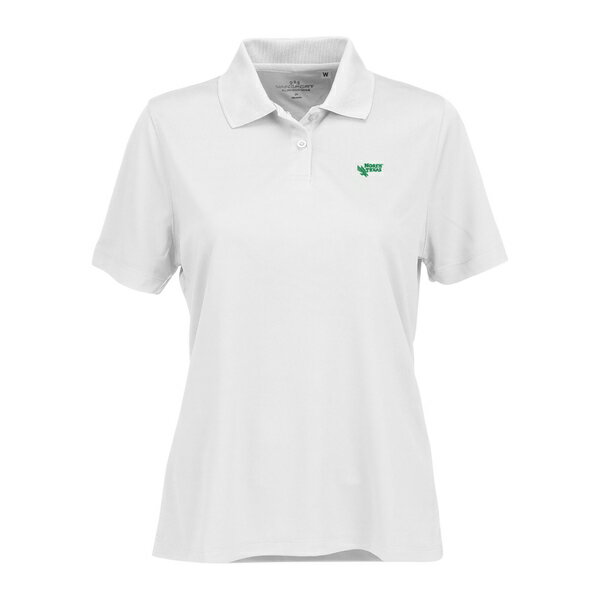 ビンテージアパレル レディース ポロシャツ トップス North Texas Mean Green Women's Vansport Omega Plus Size Tech Polo White